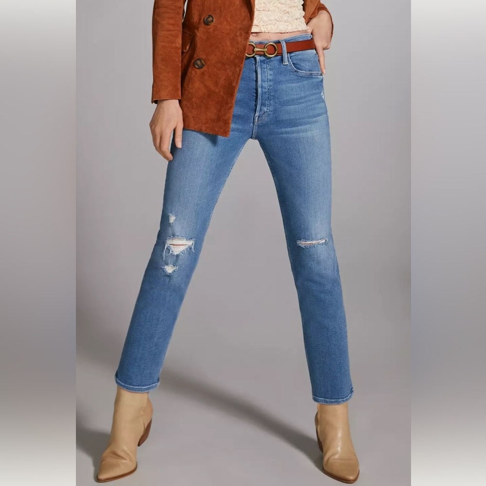 MOTHER Tomcat Distressed Straight Jeans